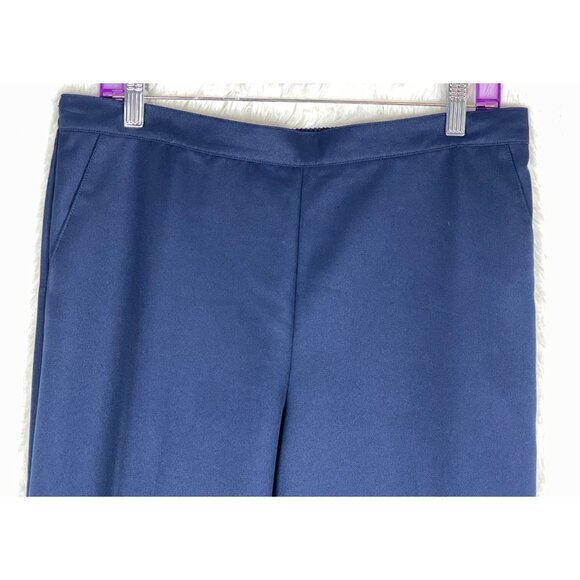 Alfred Dunner Size 10 Navy Capri Pants Pull On Elastic Waist - Picture 3 of 8